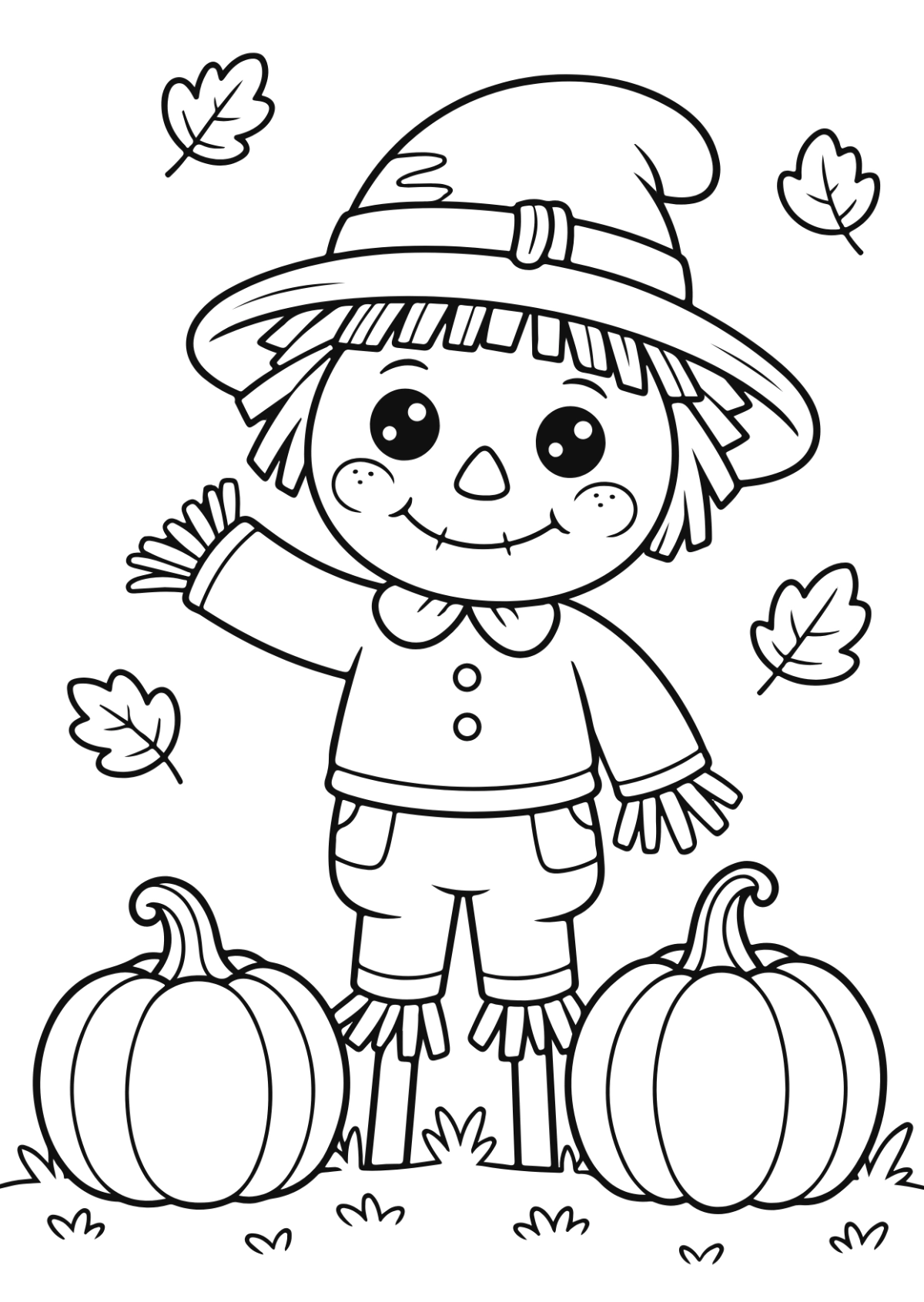 Free Fall Coloring Page Template to Edit Online