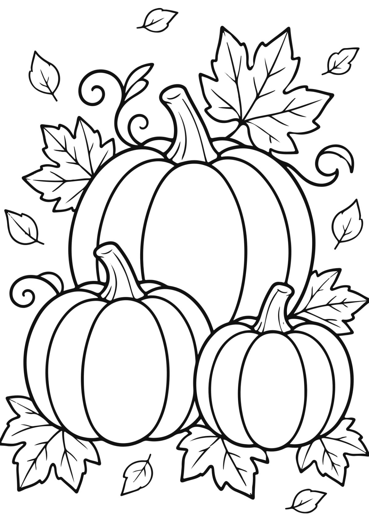 Pumpkin Coloring Page Template
