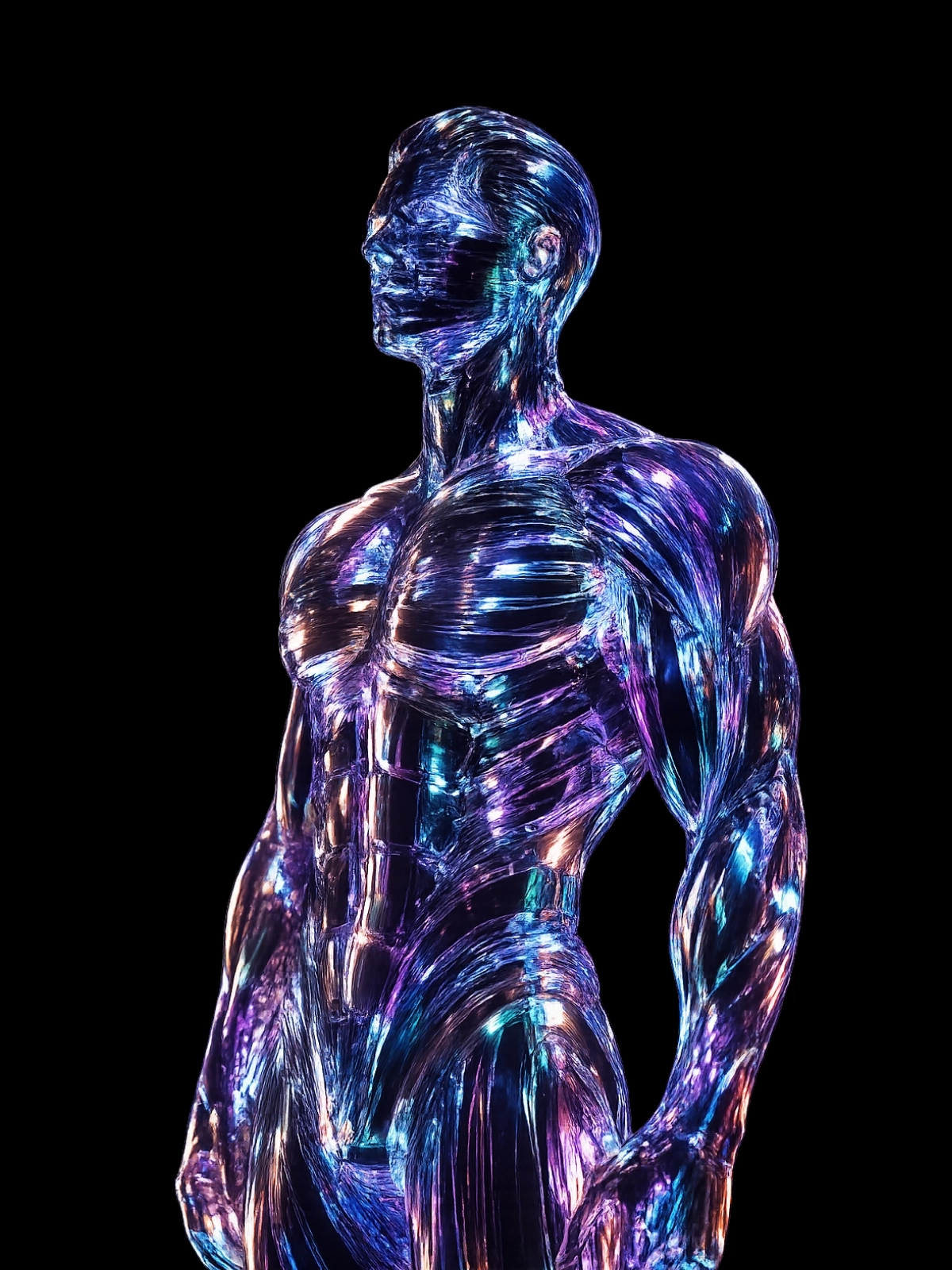 Prismatic Chrome 3D Template
