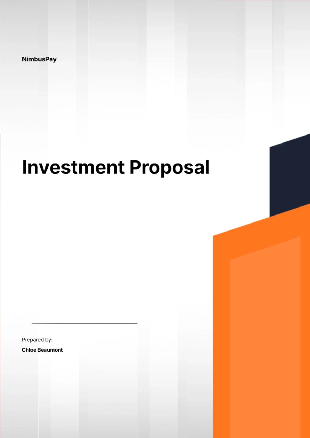 Free Investment Proposal Template to Edit Online
