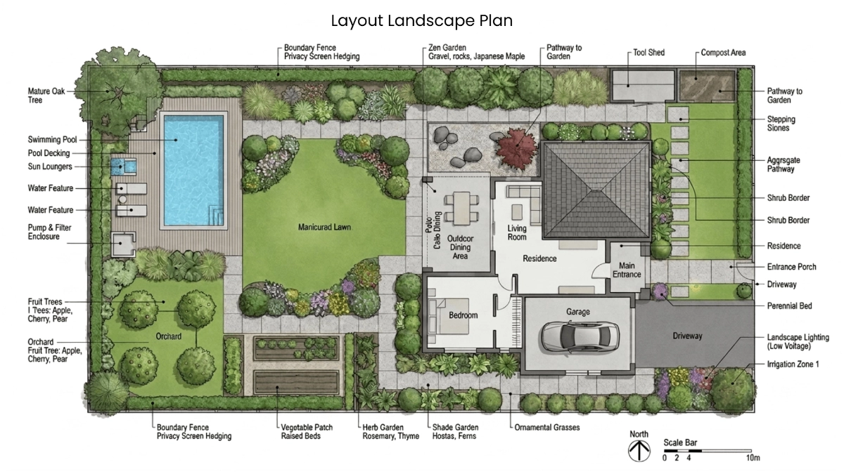Layout Landscape Plan Template