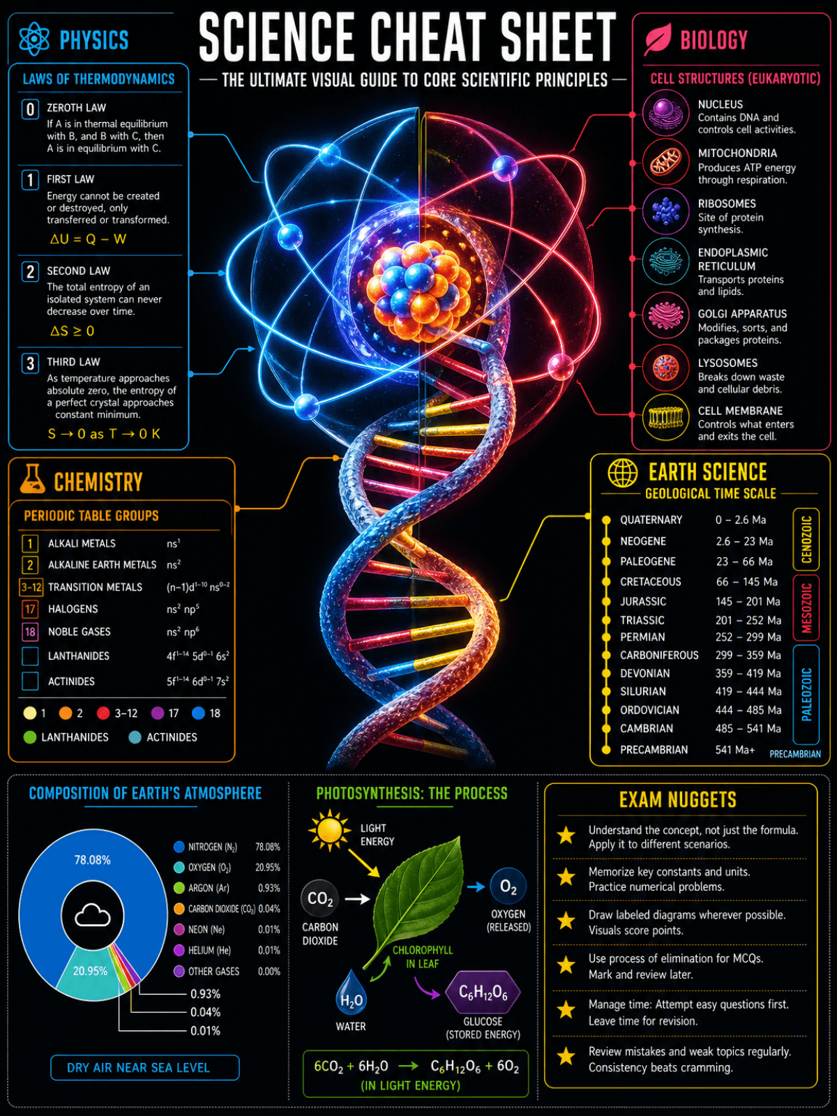 Science Cheat Sheet Template