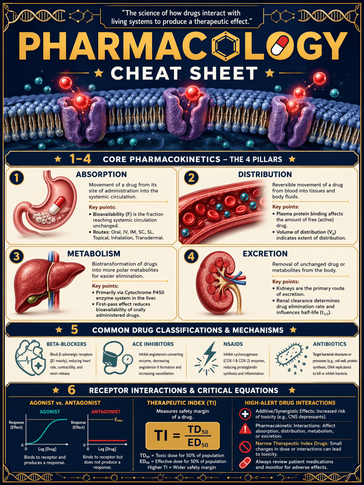 Pharmacology Cheat Sheet Template