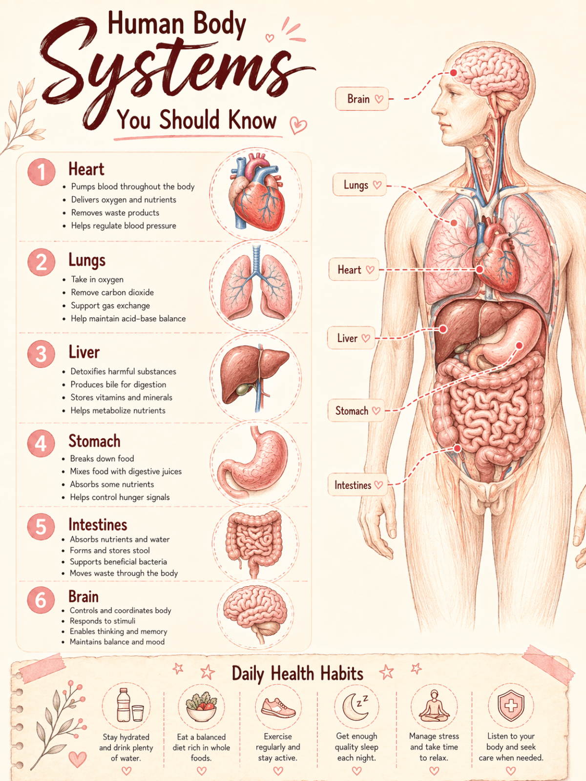 Free Human Body Cheat Sheet Template to Edit Online