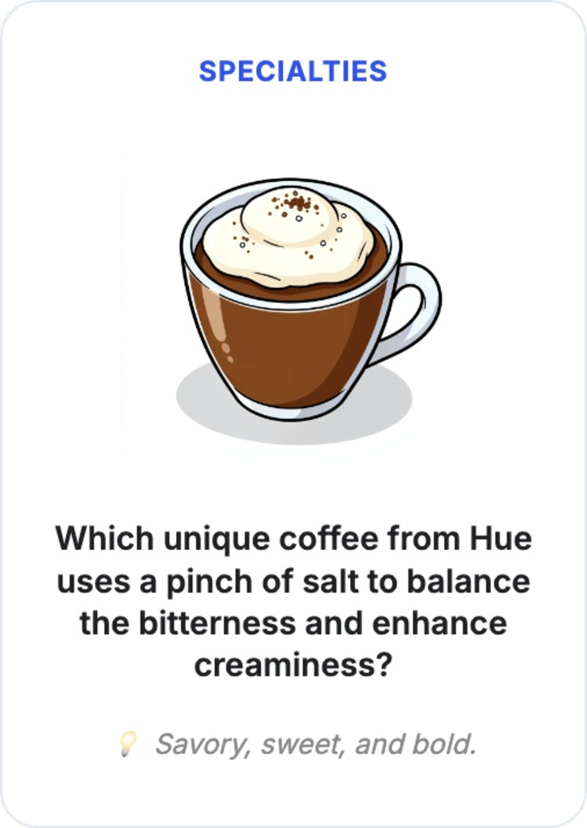 Vietnam coffee flashcard