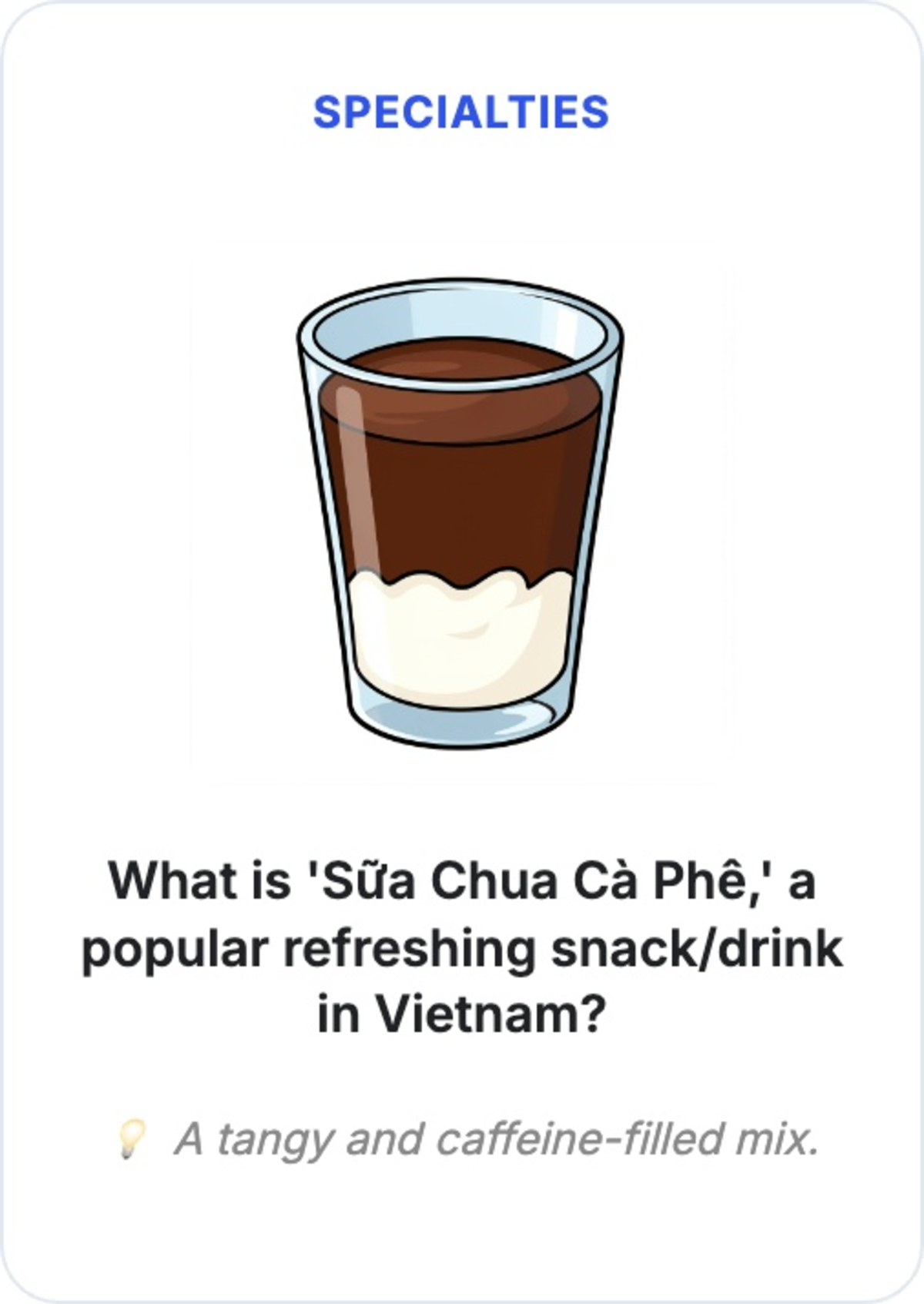 Vietnam coffee flashcard