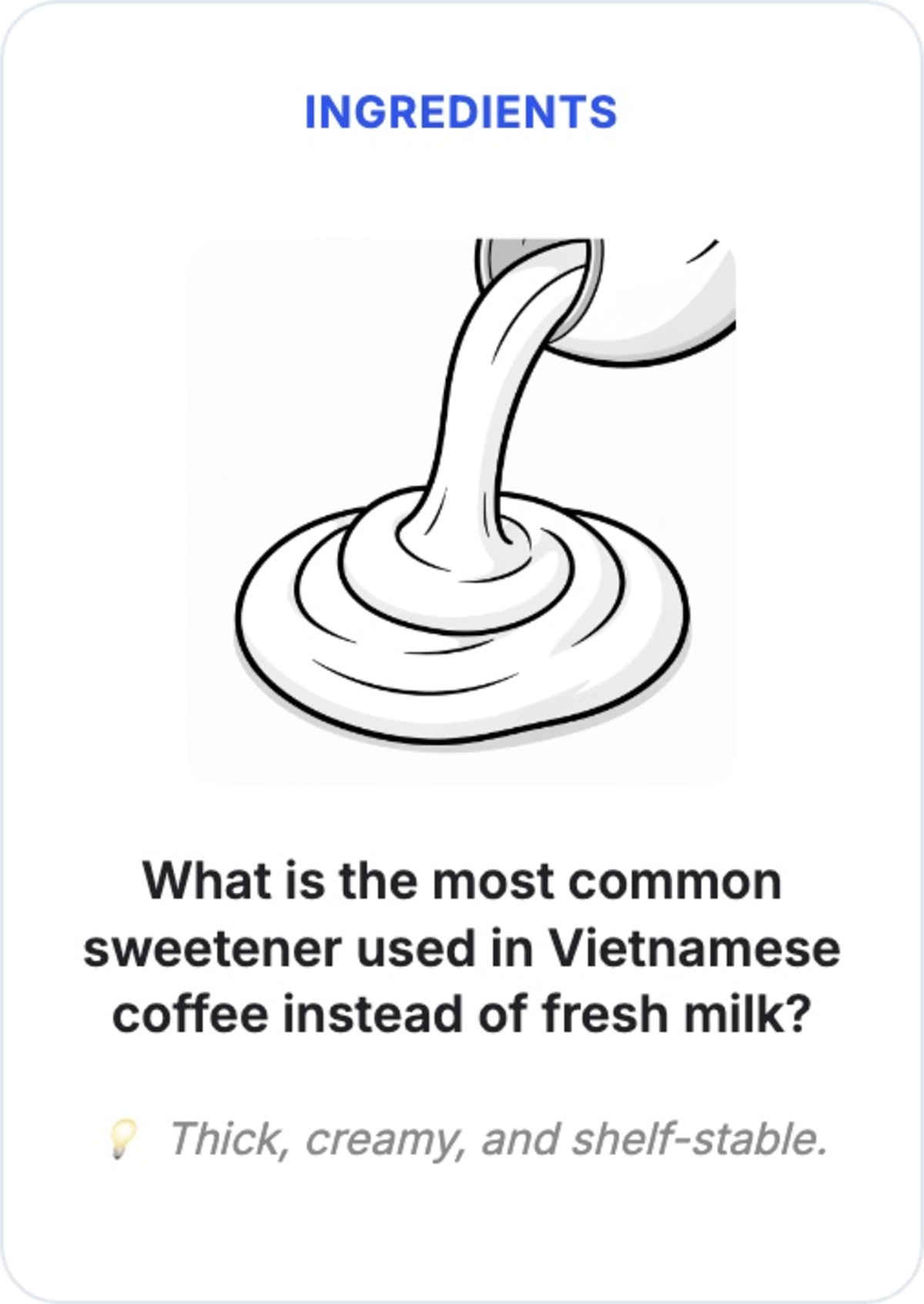 Vietnam coffee flashcard