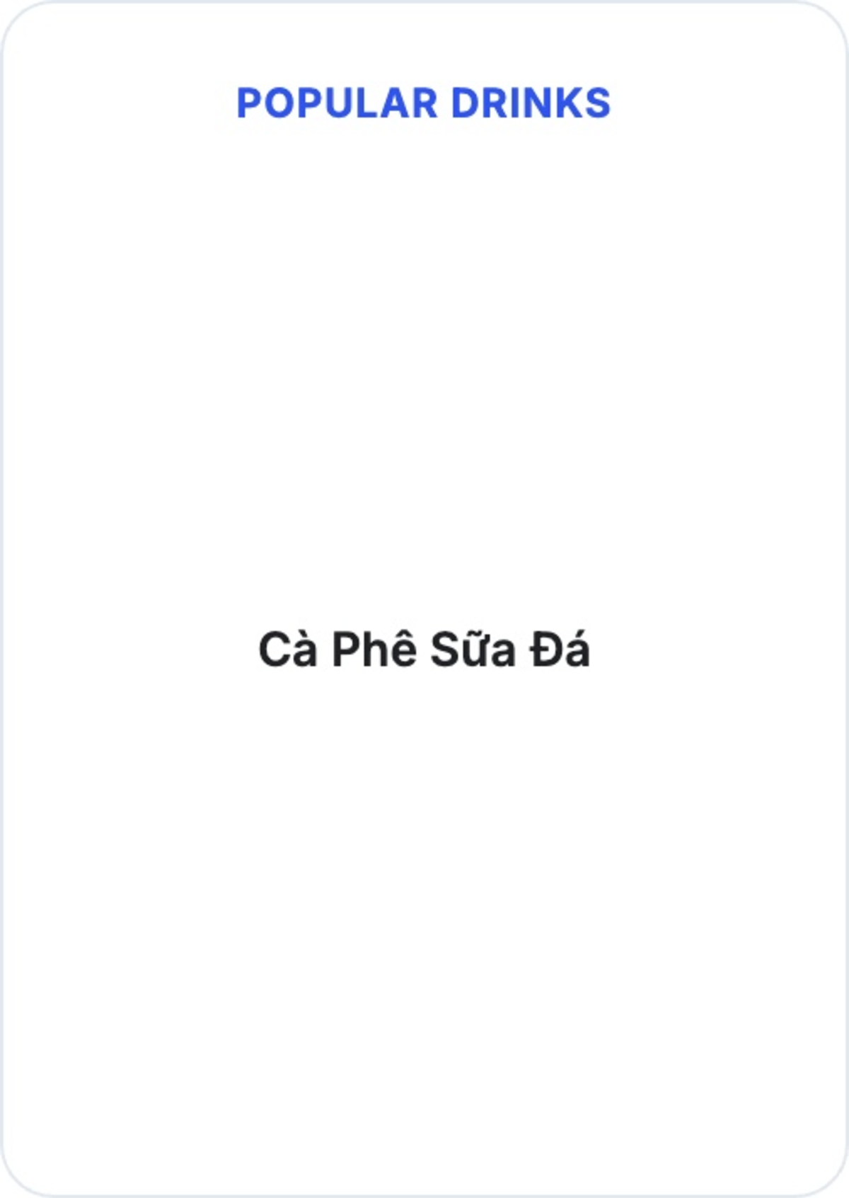 Vietnam coffee flashcard