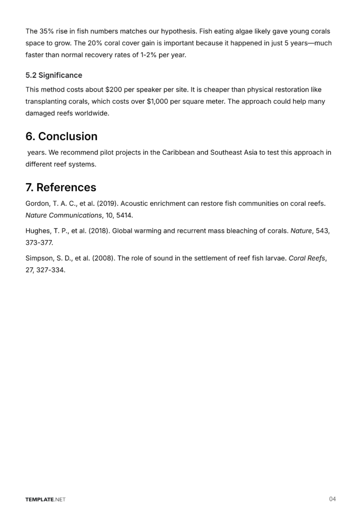 Free Scientific Report Template to Edit Online