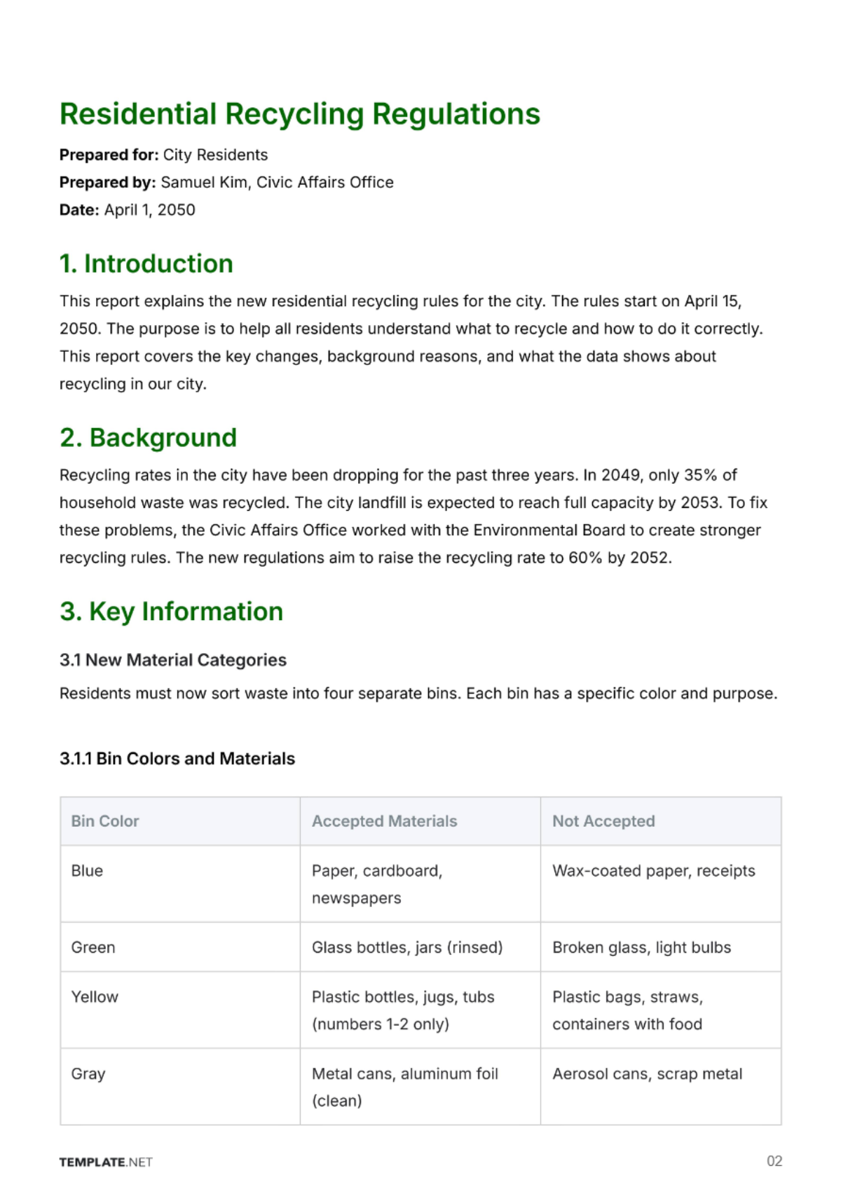 Free Informational Report Template to Edit Online