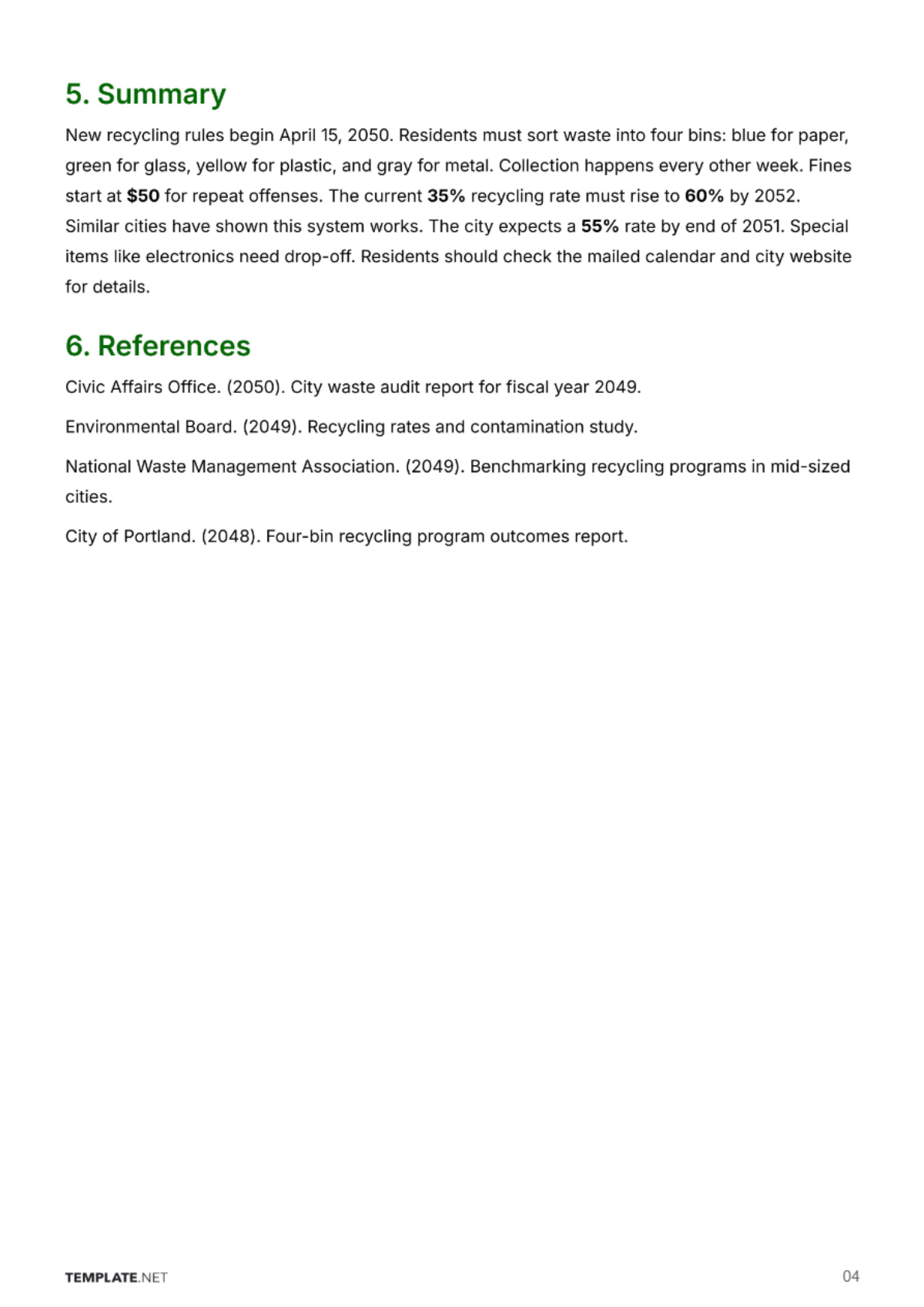 Free Informational Report Template to Edit Online