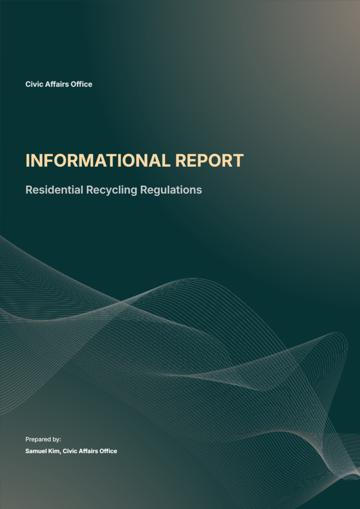Free Informational Report Template to Edit Online