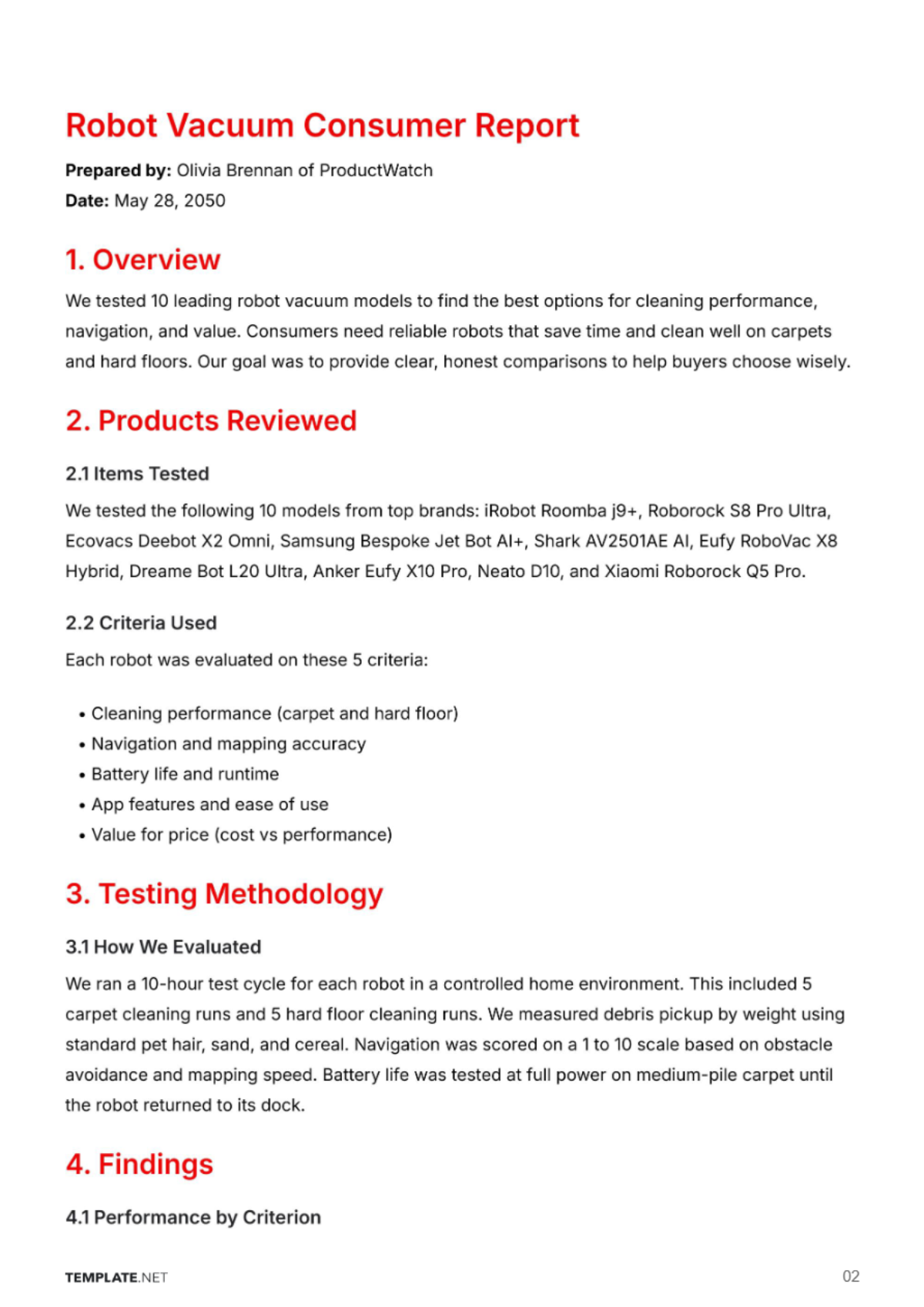 Free Consumer Report Template to Edit Online