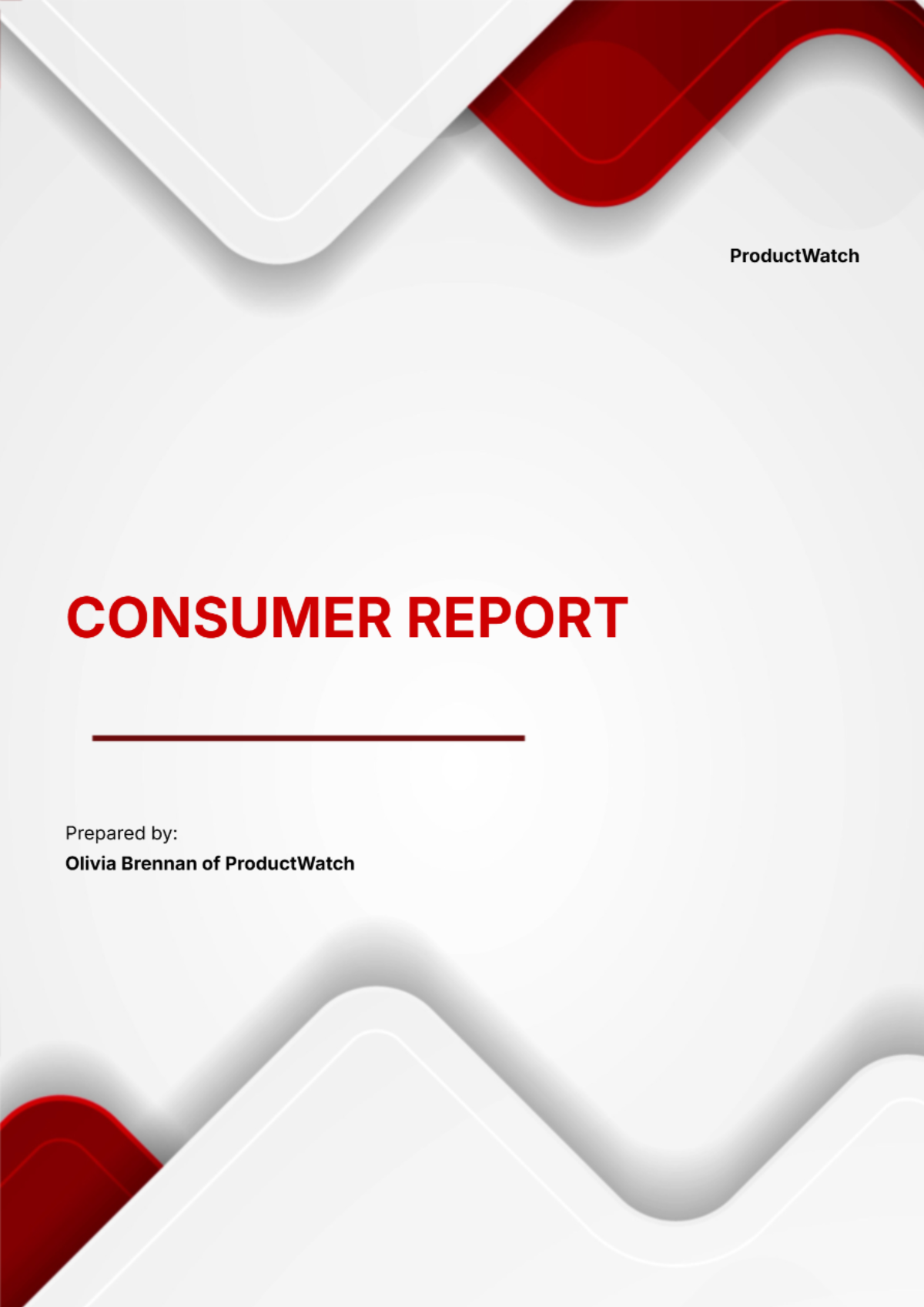 Free Consumer Report Template to Edit Online