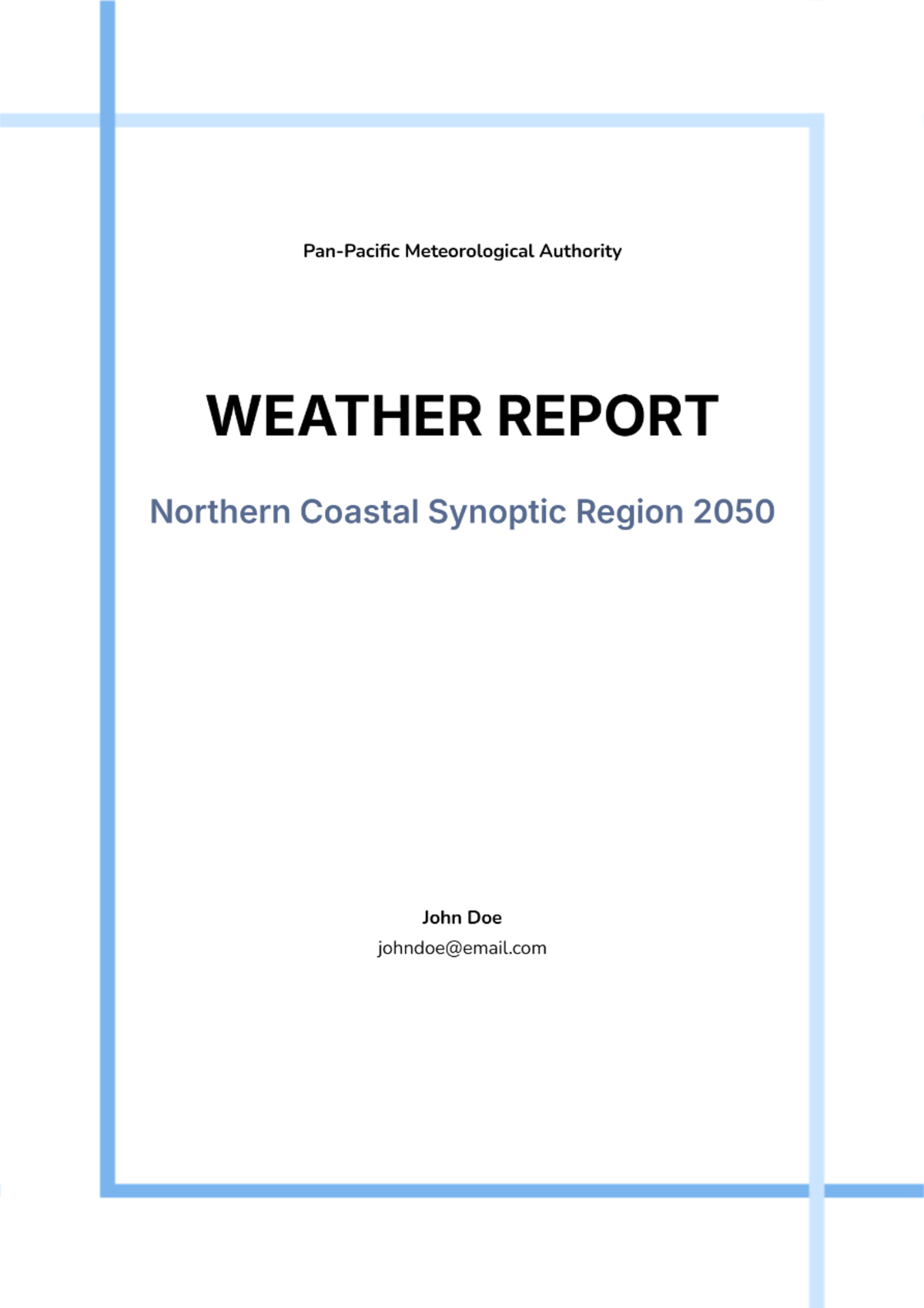 Free Weather Report Template to Edit Online