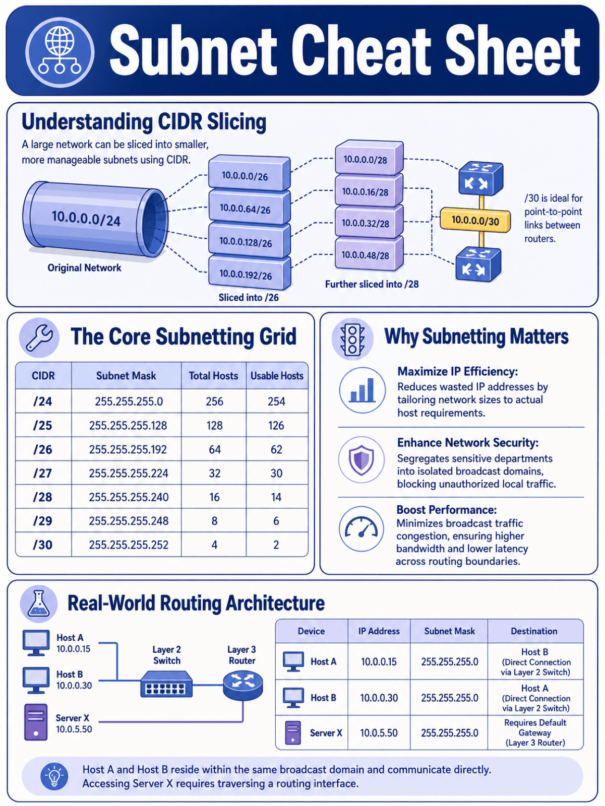 Free Subnet Cheat Sheet Template to Edit Online