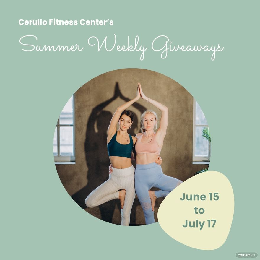 Fitness Giveaway Linkedin Post Template
