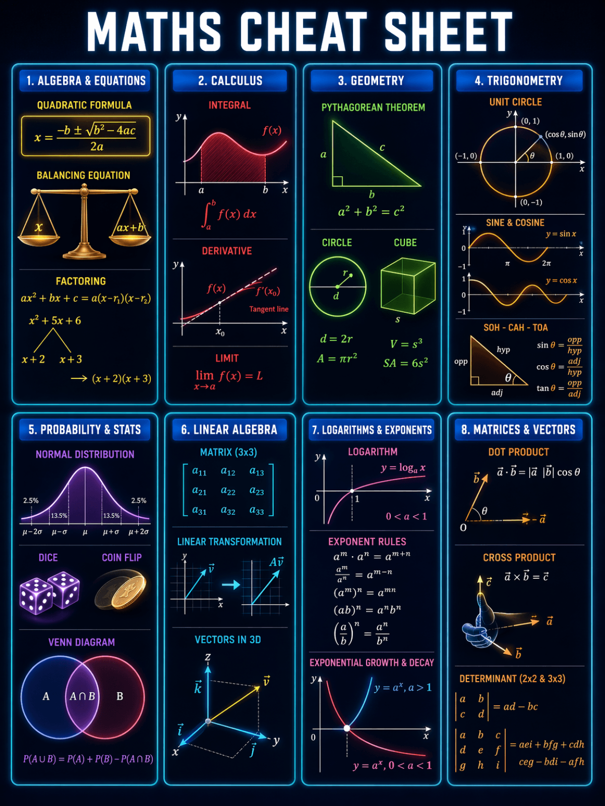 Maths Cheat Sheet Template