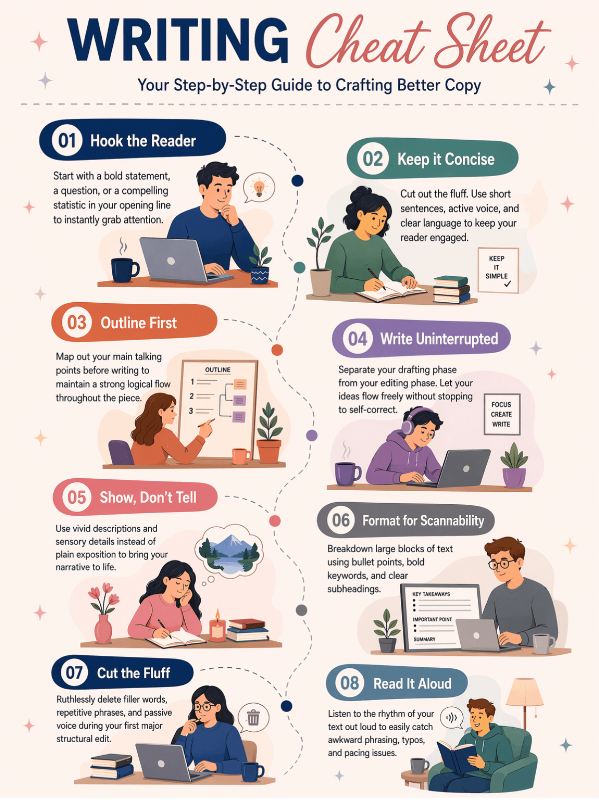 Free Writing Cheat Sheet Template to Edit Online