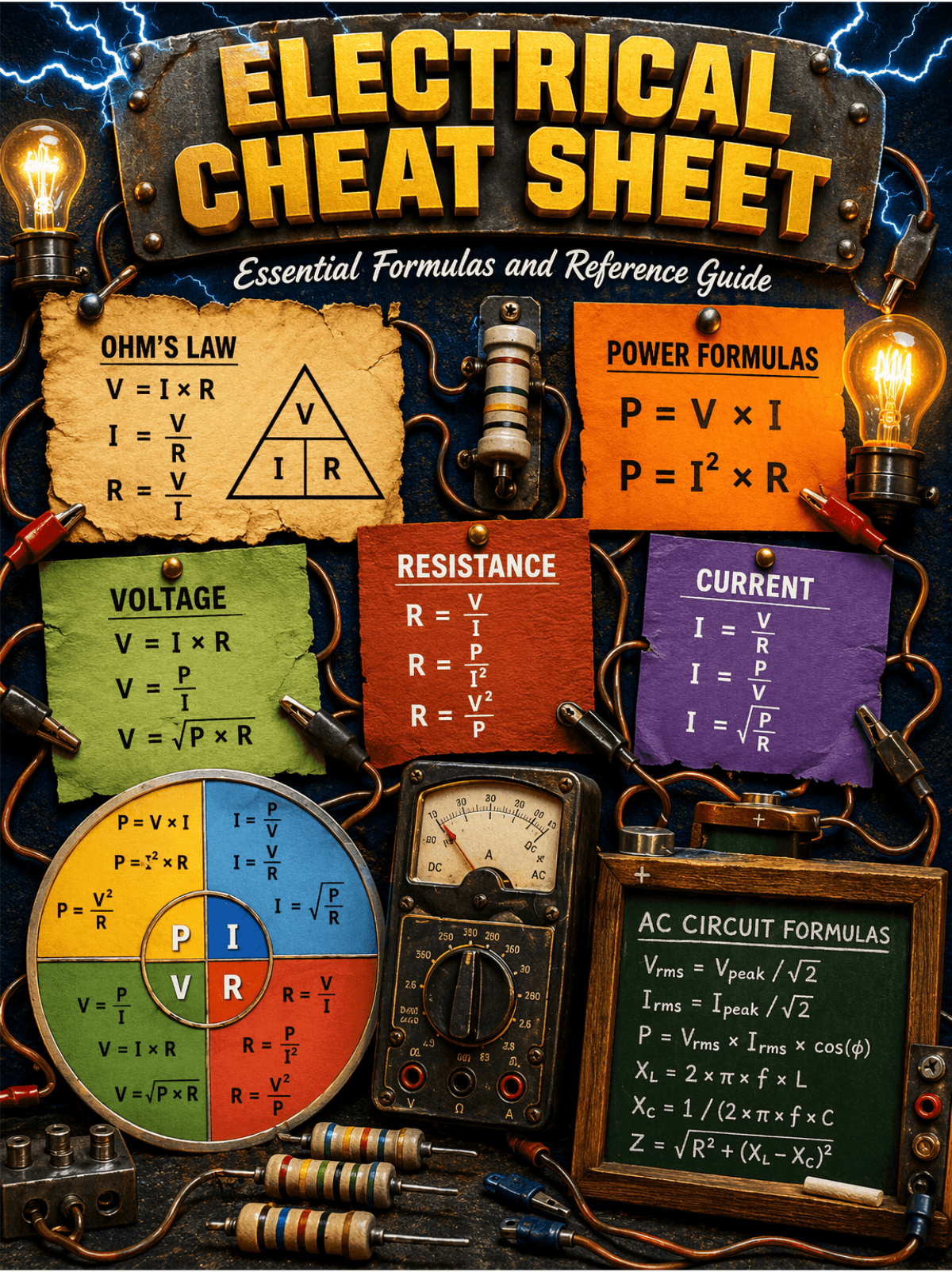 Free Electrical Cheat Sheet Template to Edit Online