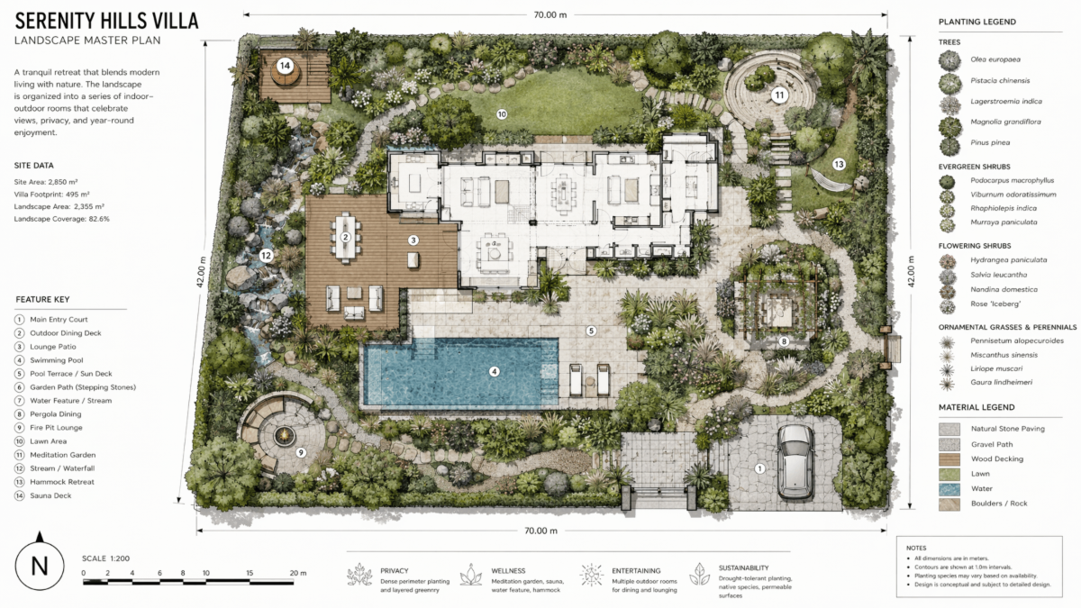 Free Villa Landscape Plan Template Free Villa Landscape Plan Template