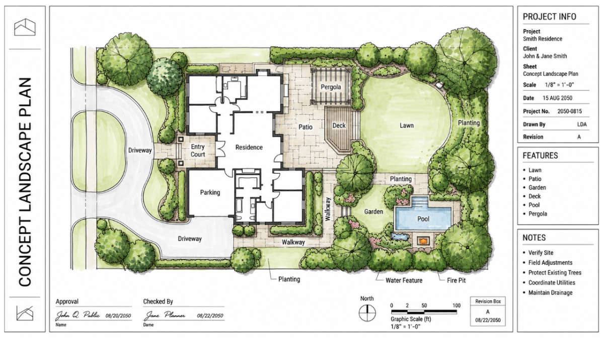 Concept Landscape Plan Template
