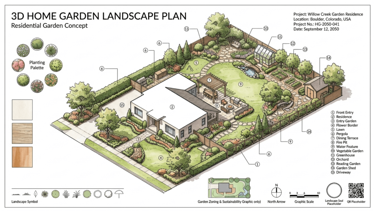 3D Landscape Plan Template