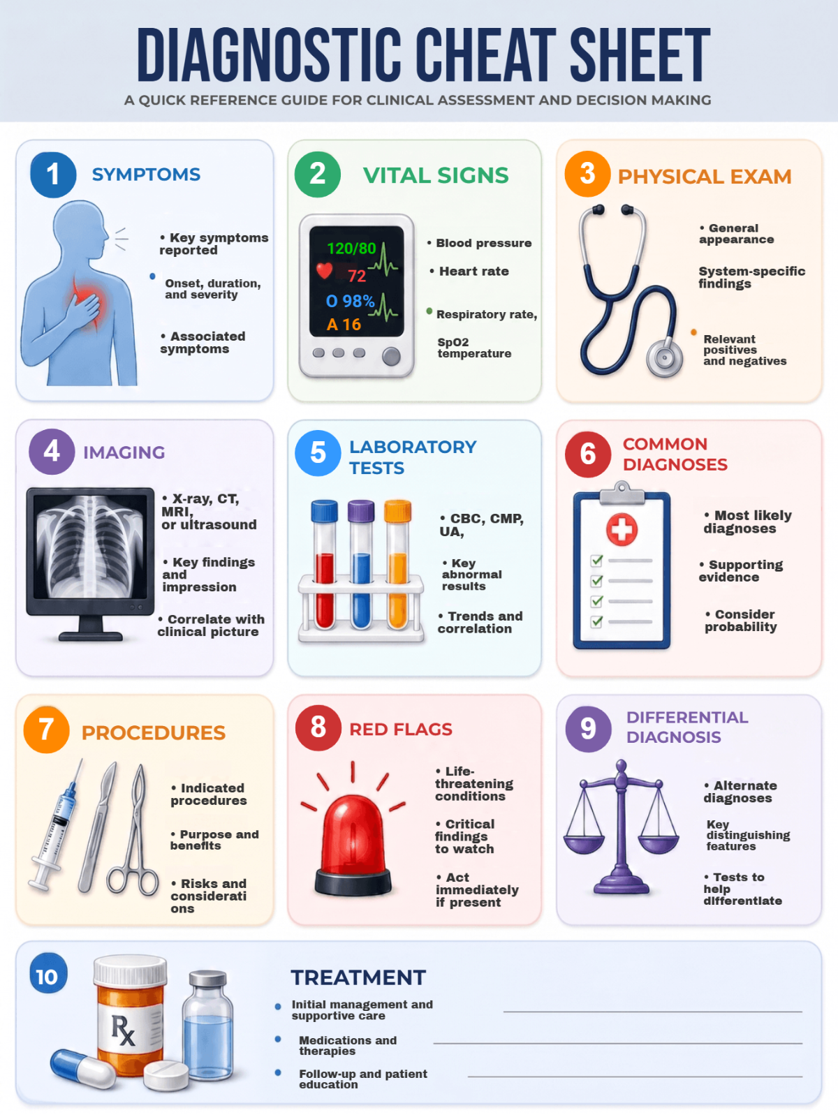 Free Diagnostic Cheat Sheet Template to Edit Online