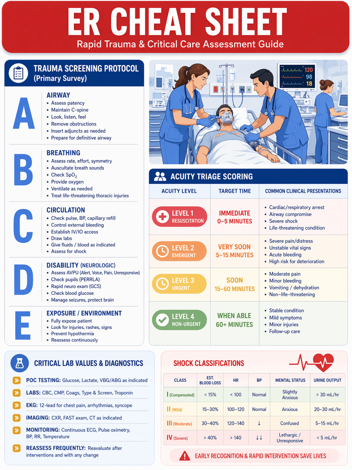 Free ER Cheat Sheet Template to Edit Online