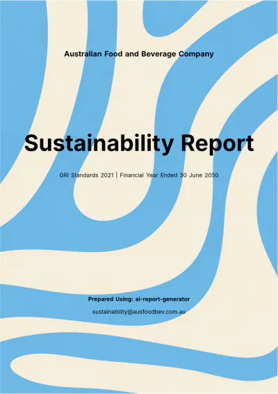 Free Sustainability Report Template to Edit Online