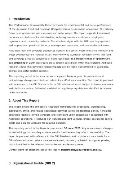 Free Sustainability Report Template to Edit Online