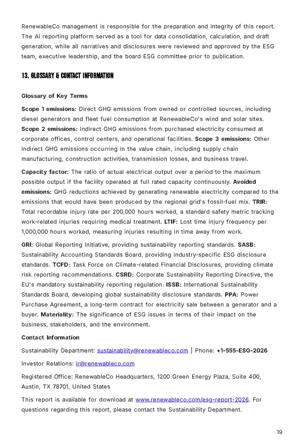 Free Annual ESG Report Template to Edit Online