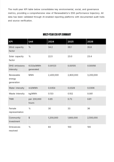 Free Annual ESG Report Template to Edit Online