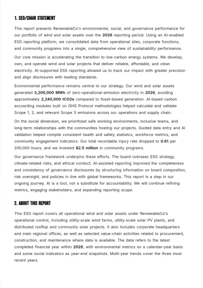 Free Annual ESG Report Template to Edit Online