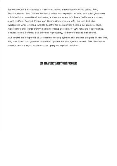 Free Annual ESG Report Template to Edit Online