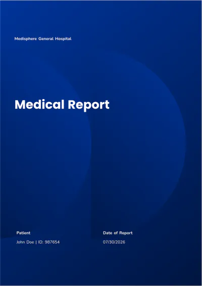 Free Medical Report Template to Edit Online
