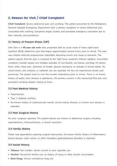 Free Medical Report Template to Edit Online