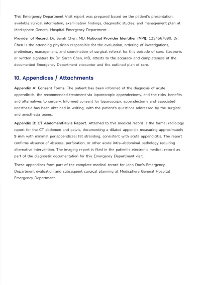 Free Medical Report Template to Edit Online