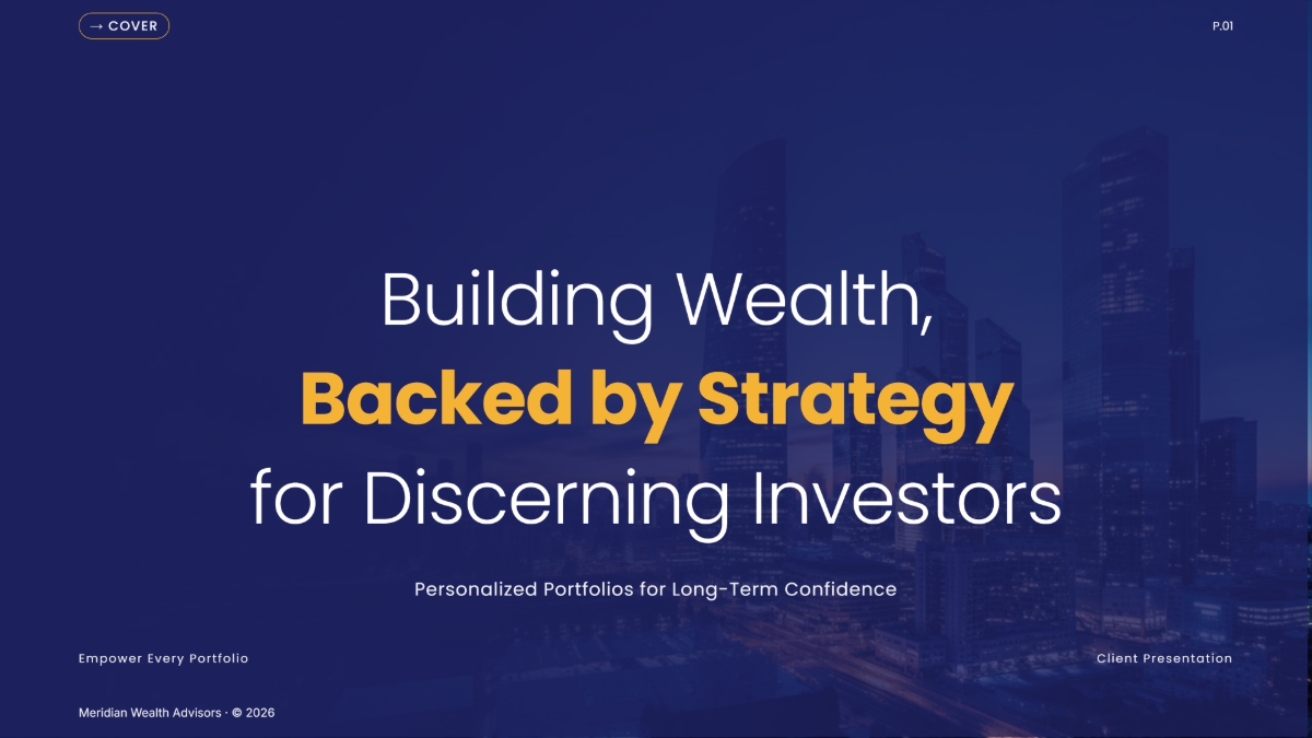 Free Investment Presentation Template to Edit Online
