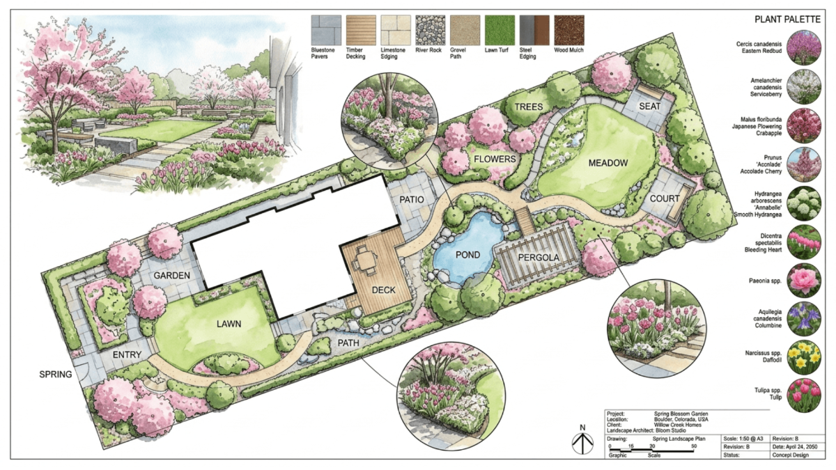 Spring Landscape Plan - AI Landscape Plan Generator, Landscape Plan Images Maker Spring Landscape Plan - AI Landscape Plan Generator, Landscape Plan Images Maker