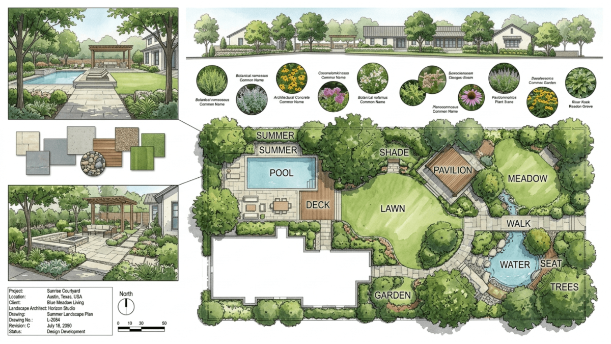Summer Landscape Plan - AI Landscape Plan Generator, Landscape Plan Images Maker Summer Landscape Plan - AI Landscape Plan Generator, Landscape Plan Images Maker
