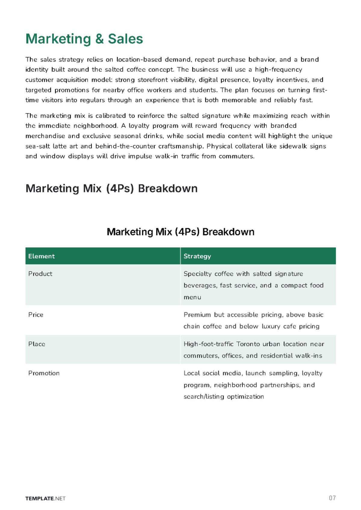 Free Startup Business Plan Template to Edit Online