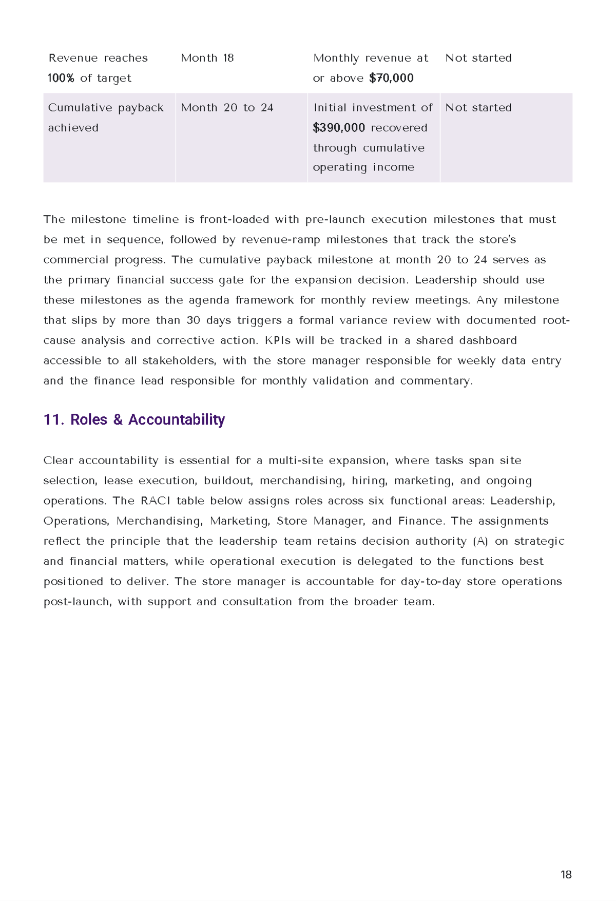 Free Internal Business Plan Template | Create Using Business Plan AI Generator to Edit Online