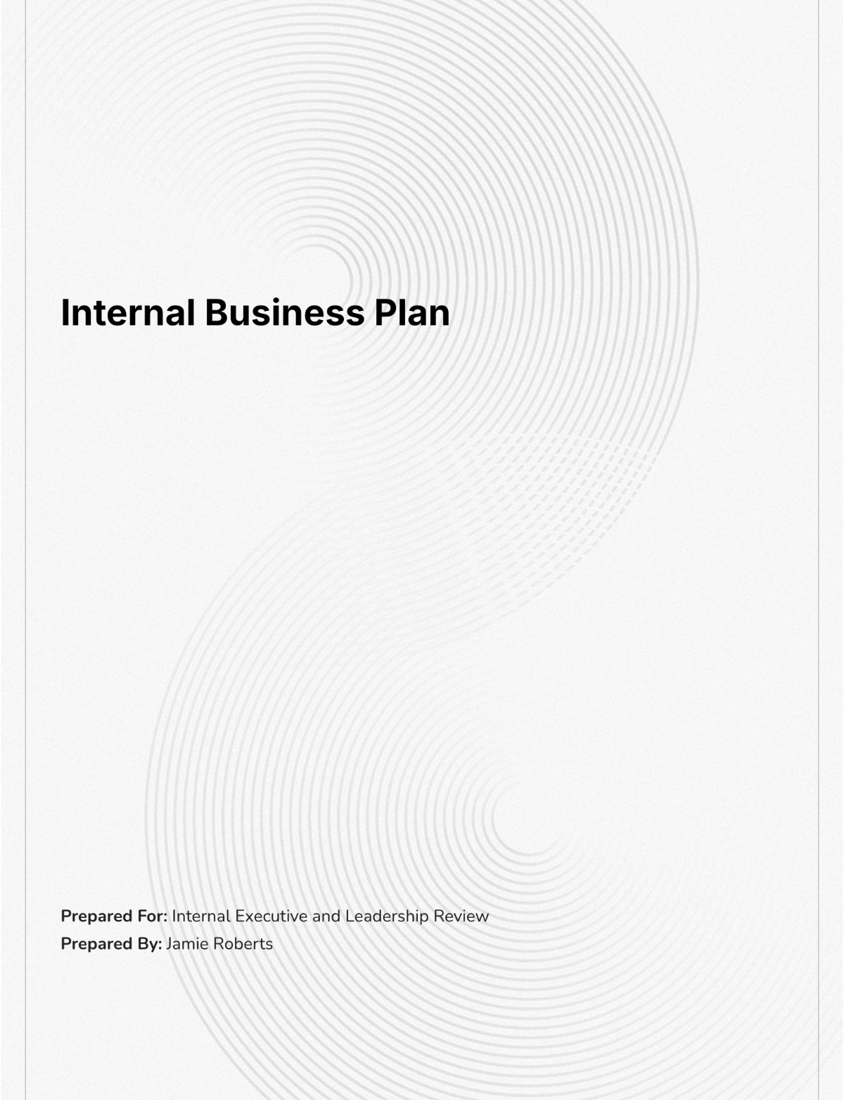 Internal Business Plan Template | Create Using Business Plan AI Generator Internal Business Plan Template | Create Using Business Plan AI Generator