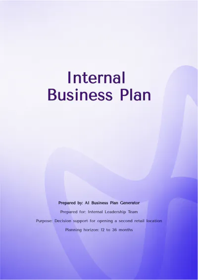 Free Internal Business Plan Template | Create Using Business Plan AI Generator to Edit Online