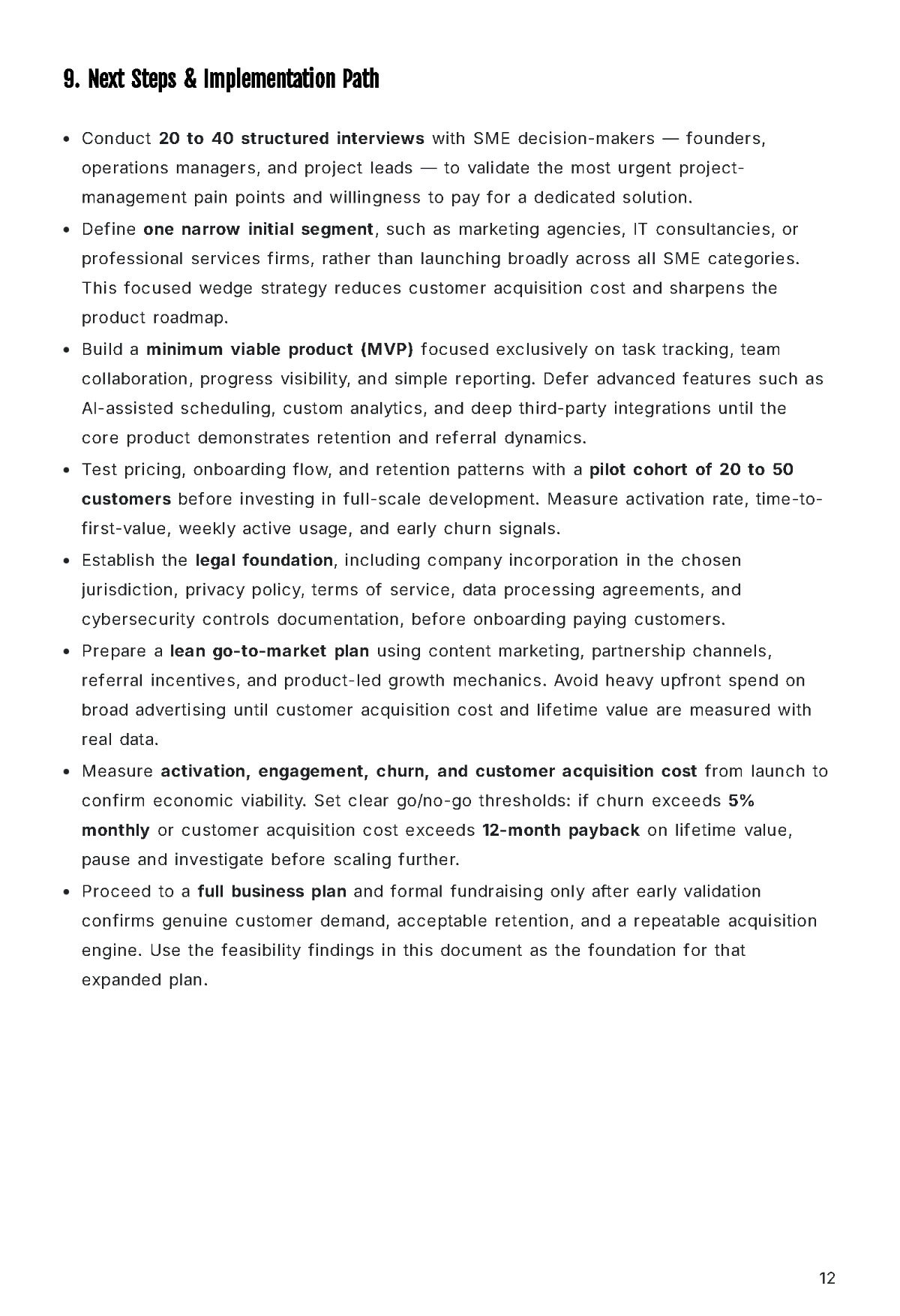 Free Feasibility Business Plan Template to Edit Online
