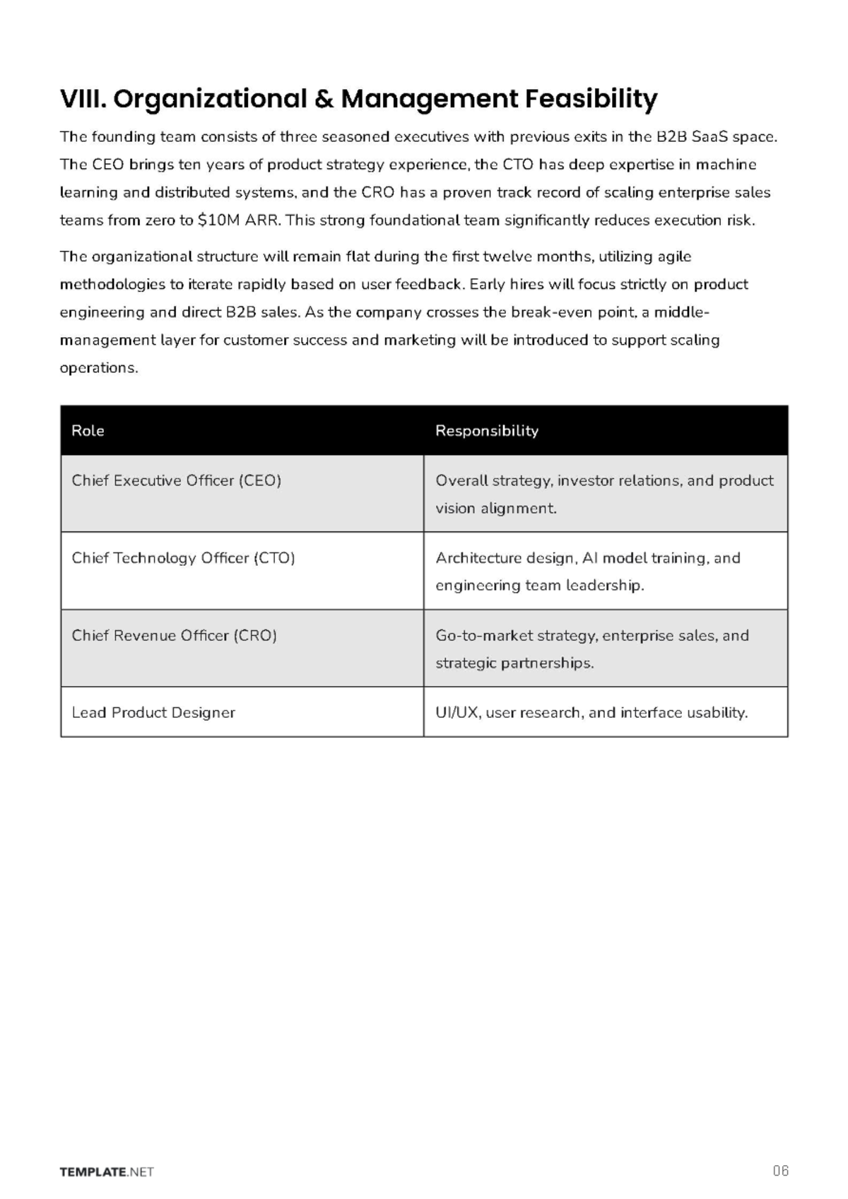 Free Feasibility Business Plan Template to Edit Online