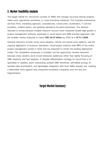 Free Feasibility Business Plan Template to Edit Online