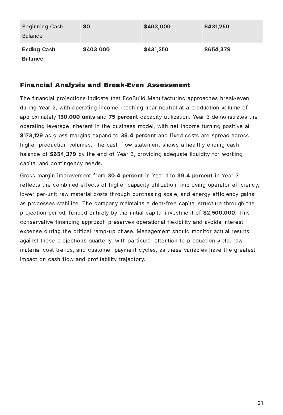 Free Operations Business Plan Template to Edit Online