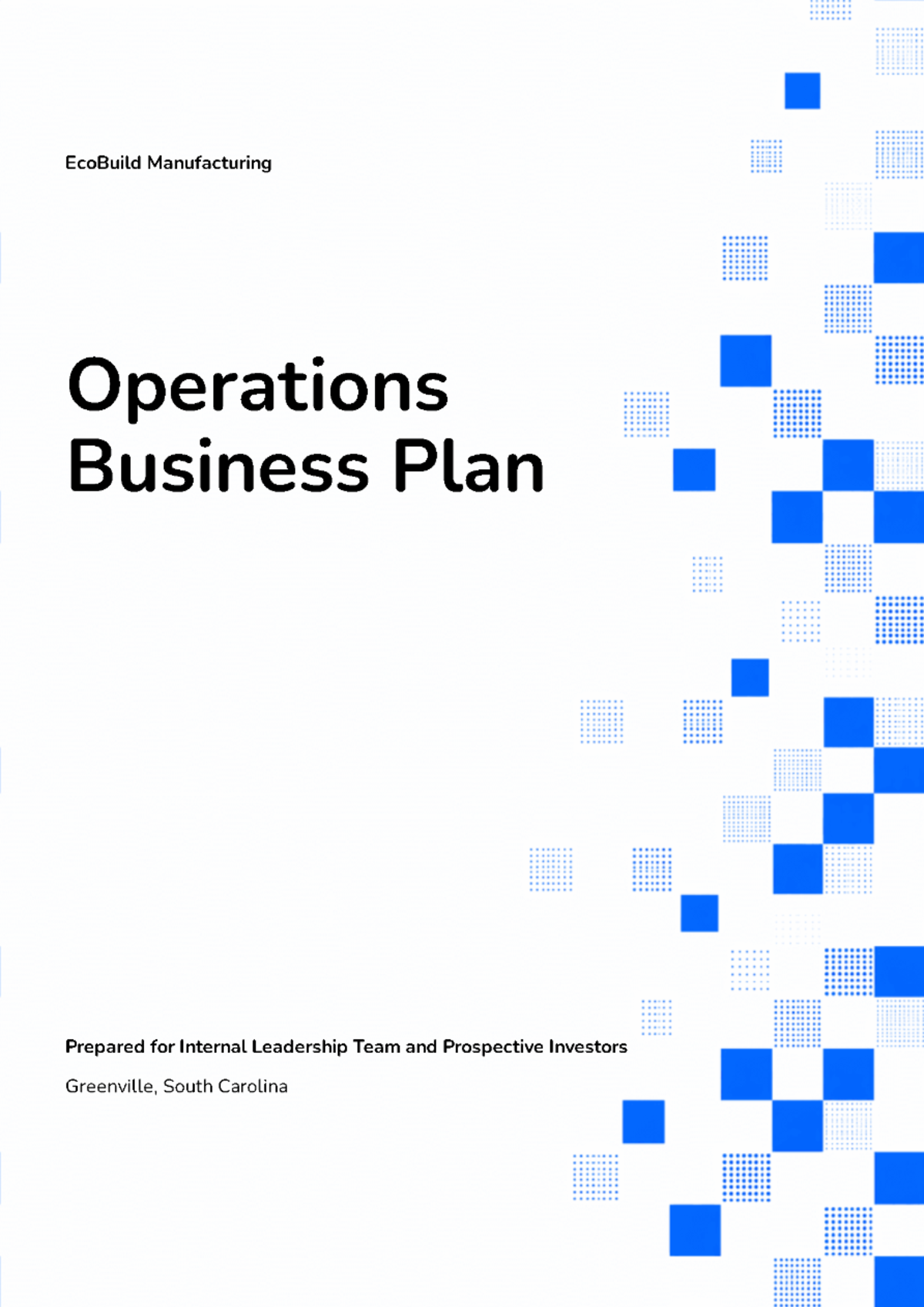 Free Operations Business Plan Template to Edit Online Free Operations Business Plan Template to Edit Online